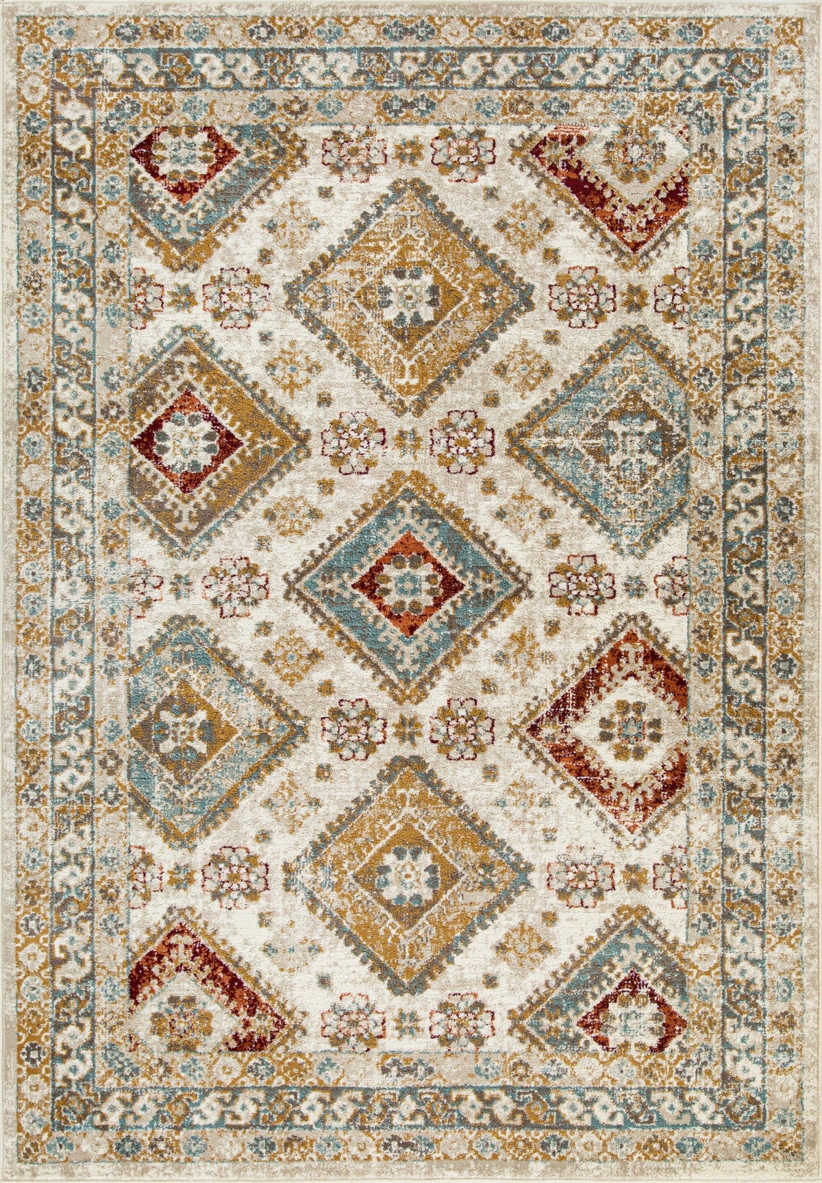 8 X 11 AREA RUG - CREAM/GREY/TAUPE
