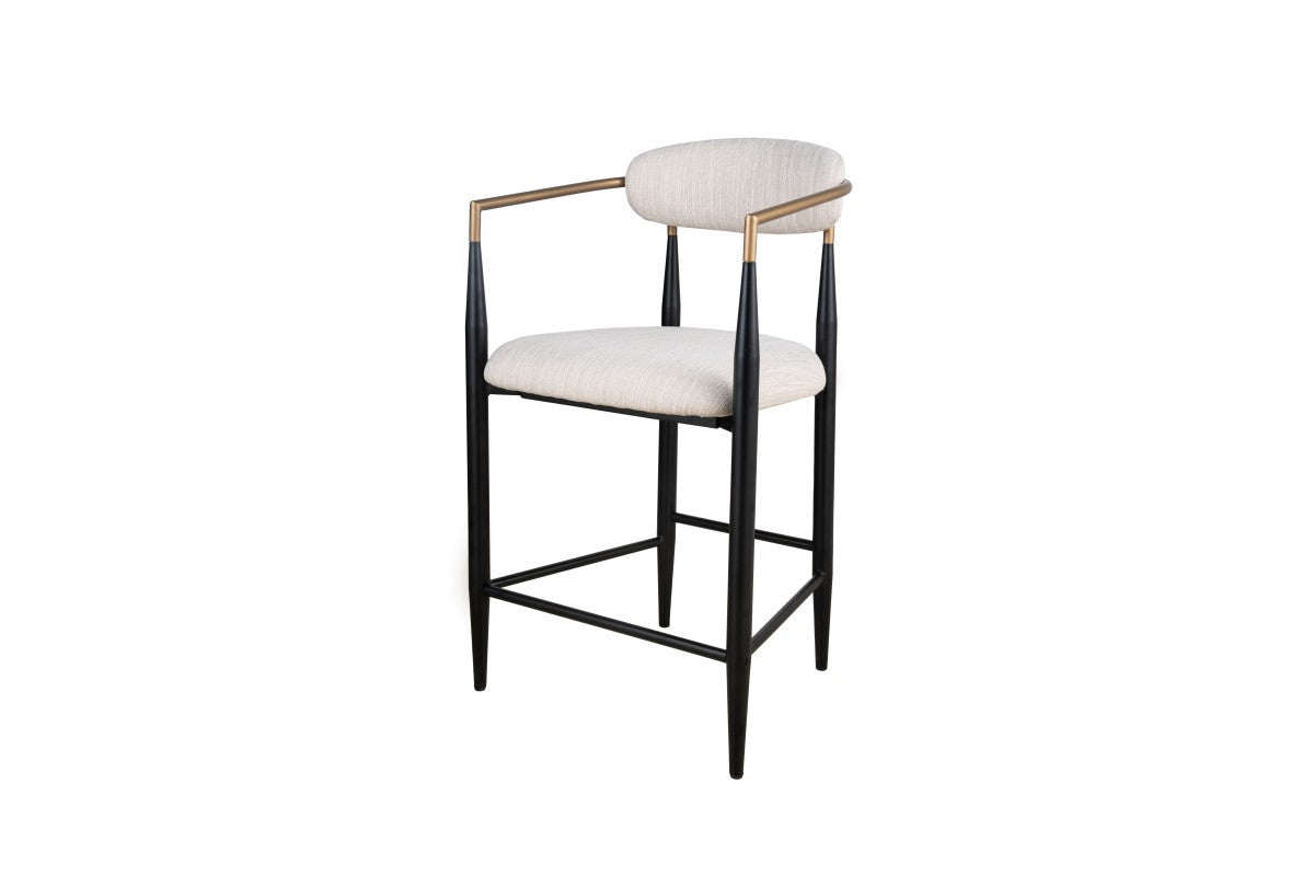 COUNTER STOOL, SET OF 2 - BEIGE