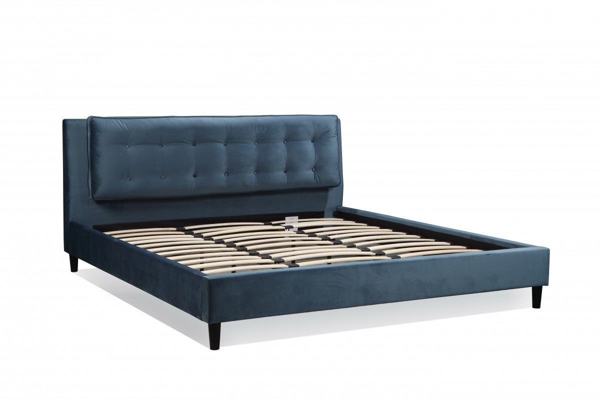 QUEEN PLATFORM BED - TEAL