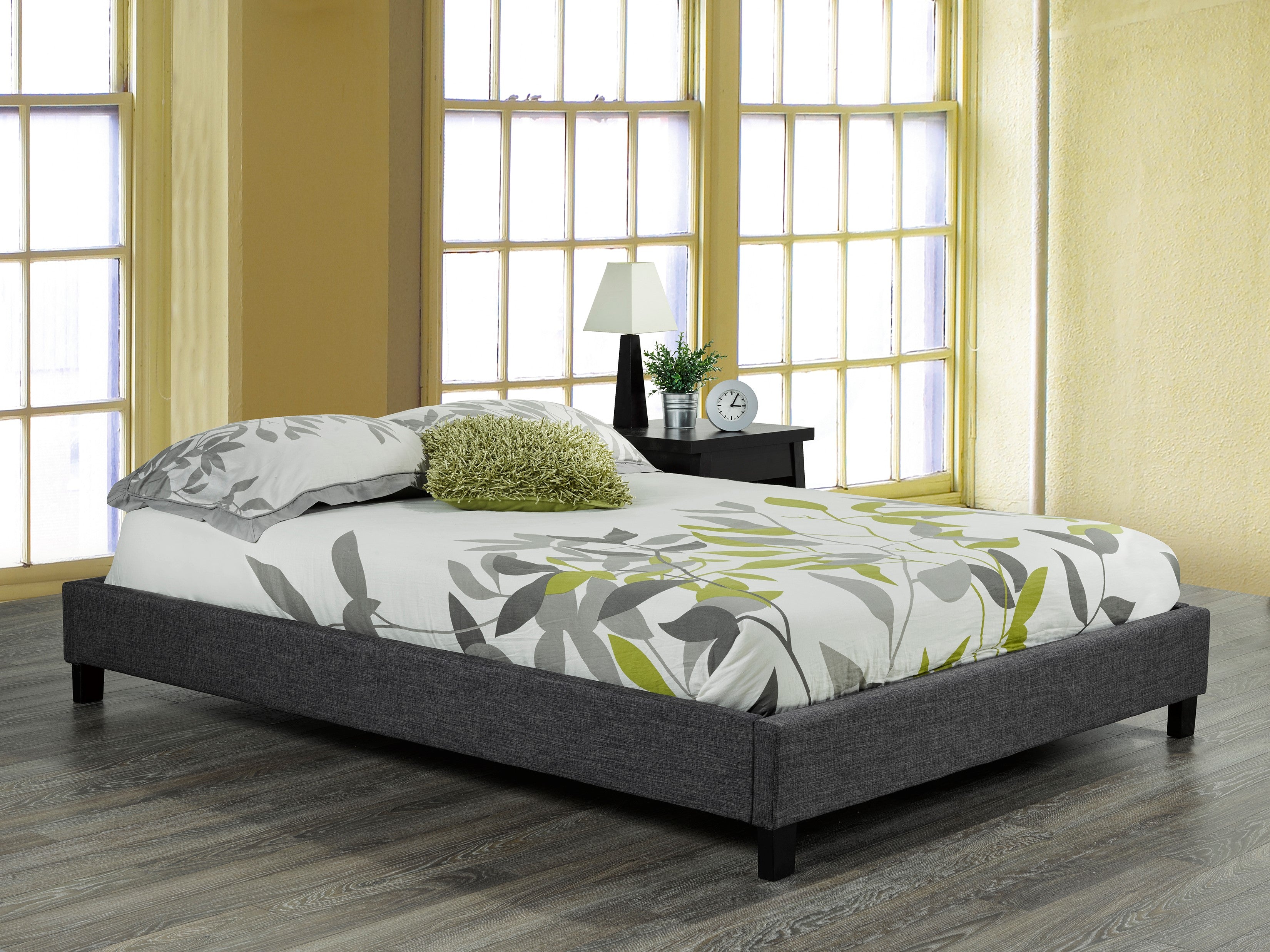 QUEEN PLATFORM BED FRAME - GREY