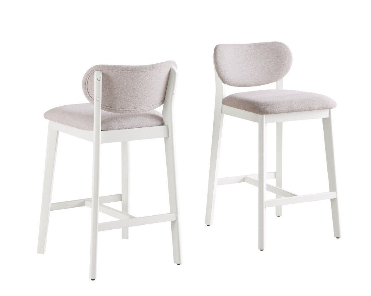 COUNTER STOOL, SET OF 2 - CREAM