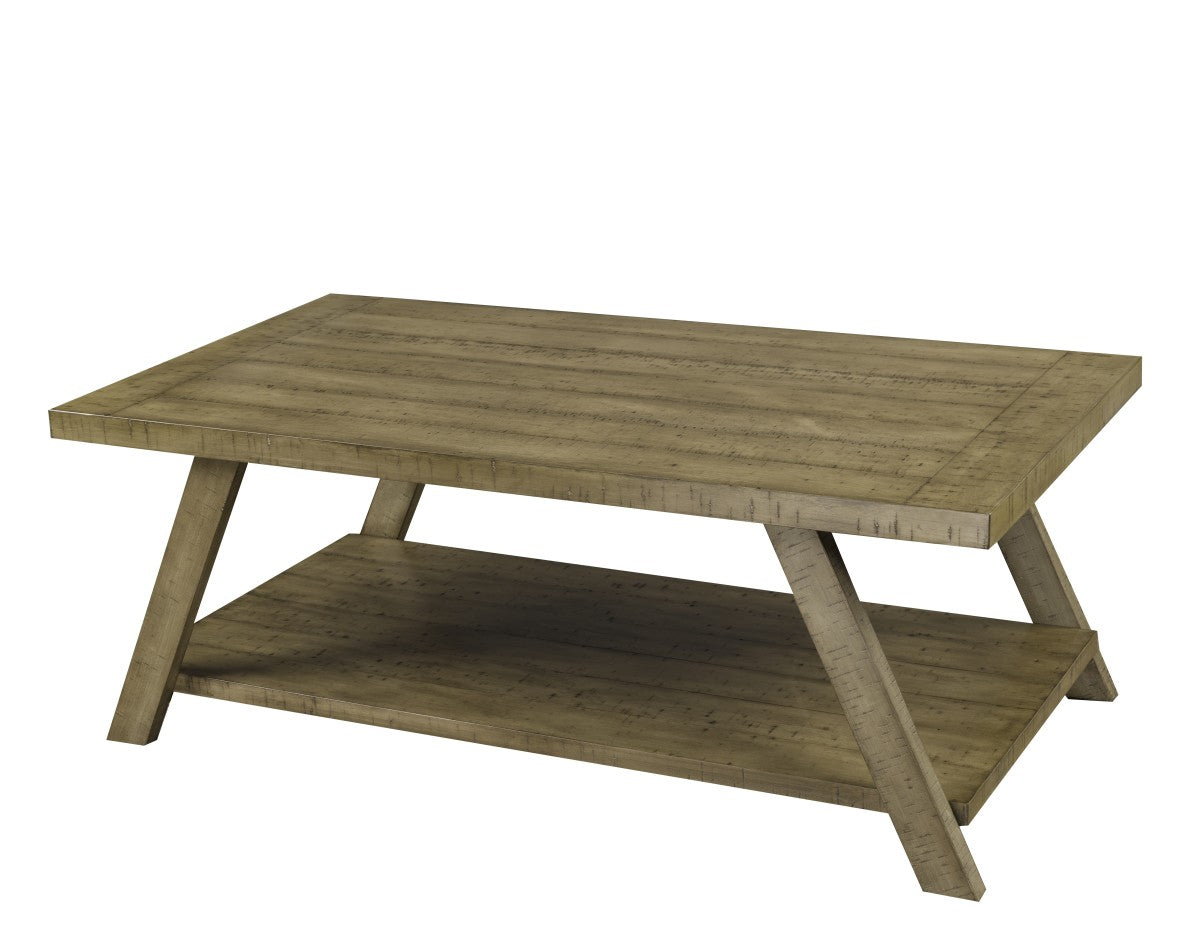 3-PIECE COFFEE TABLE SET - DARK OAK