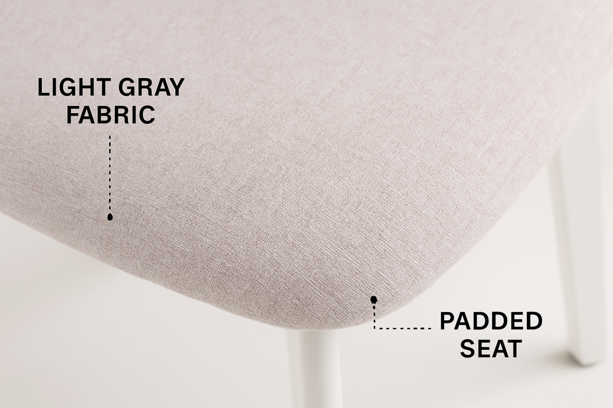 DINING CHAIR, SET OF 2 - CREAM