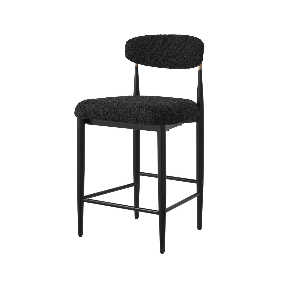 COUNTER STOOL, SET OF 2 - BLACK