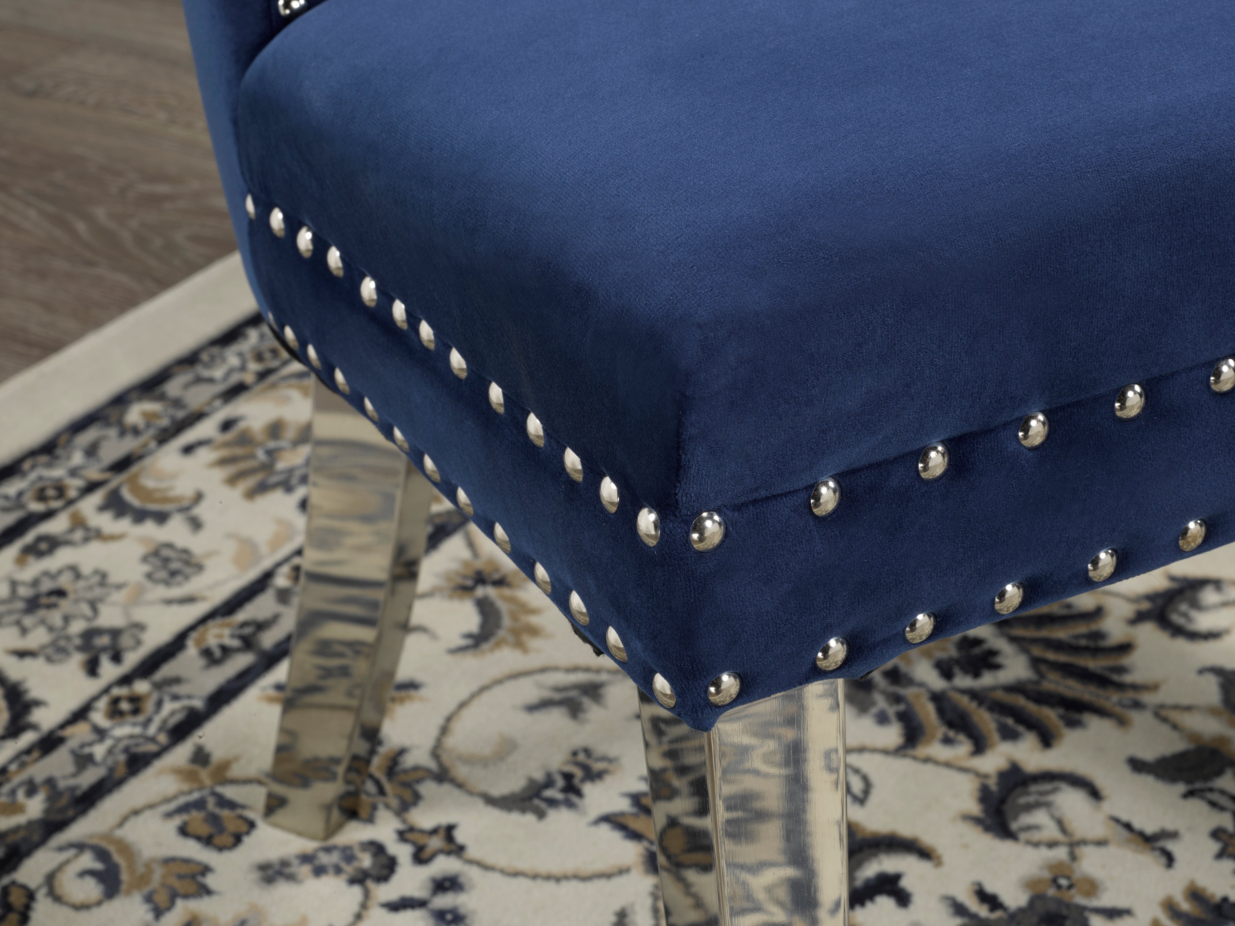 DINING CHAIR, SET OF 2 - NAVY