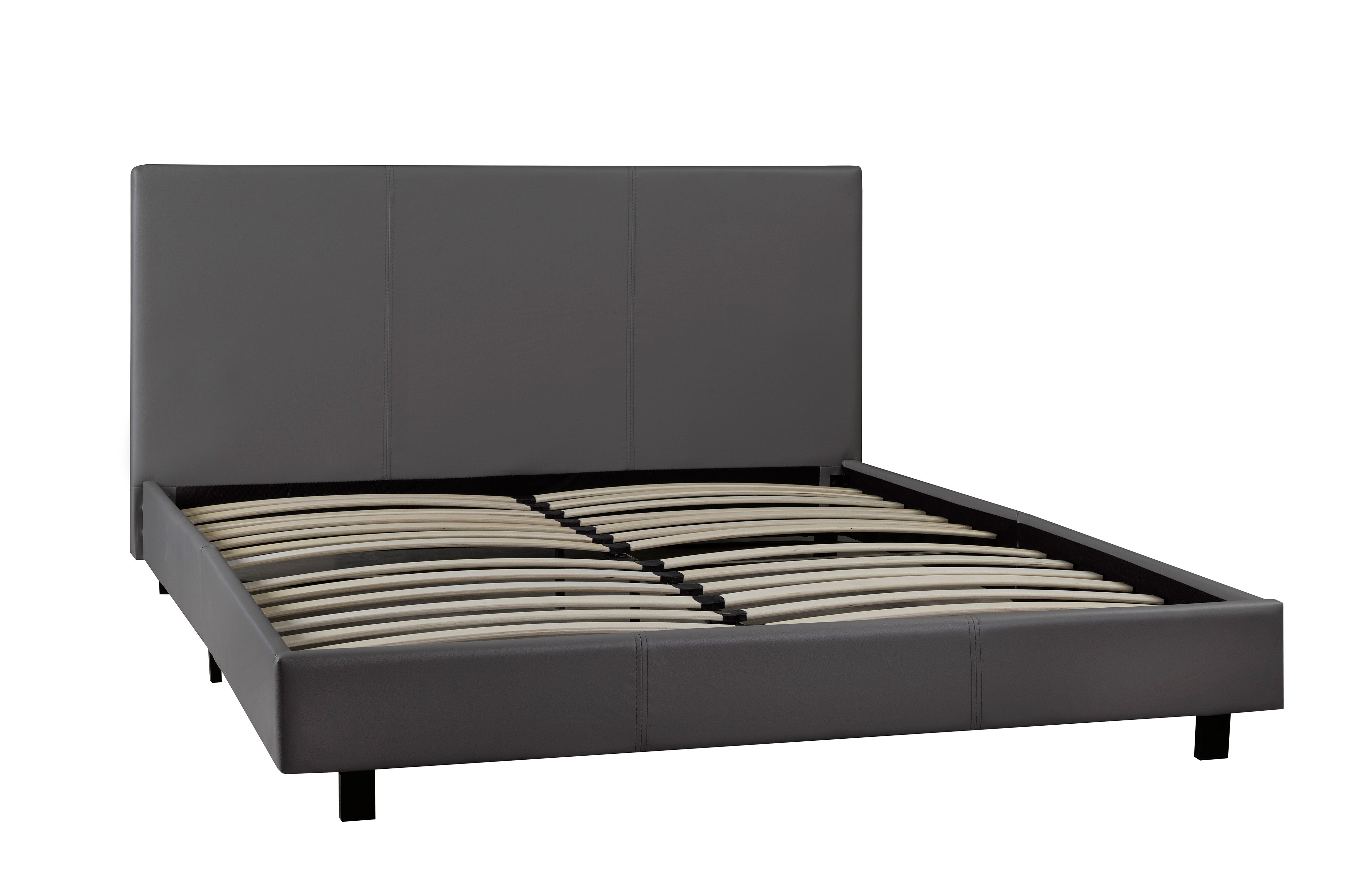 QUEEN PLATFORM BED - GREY