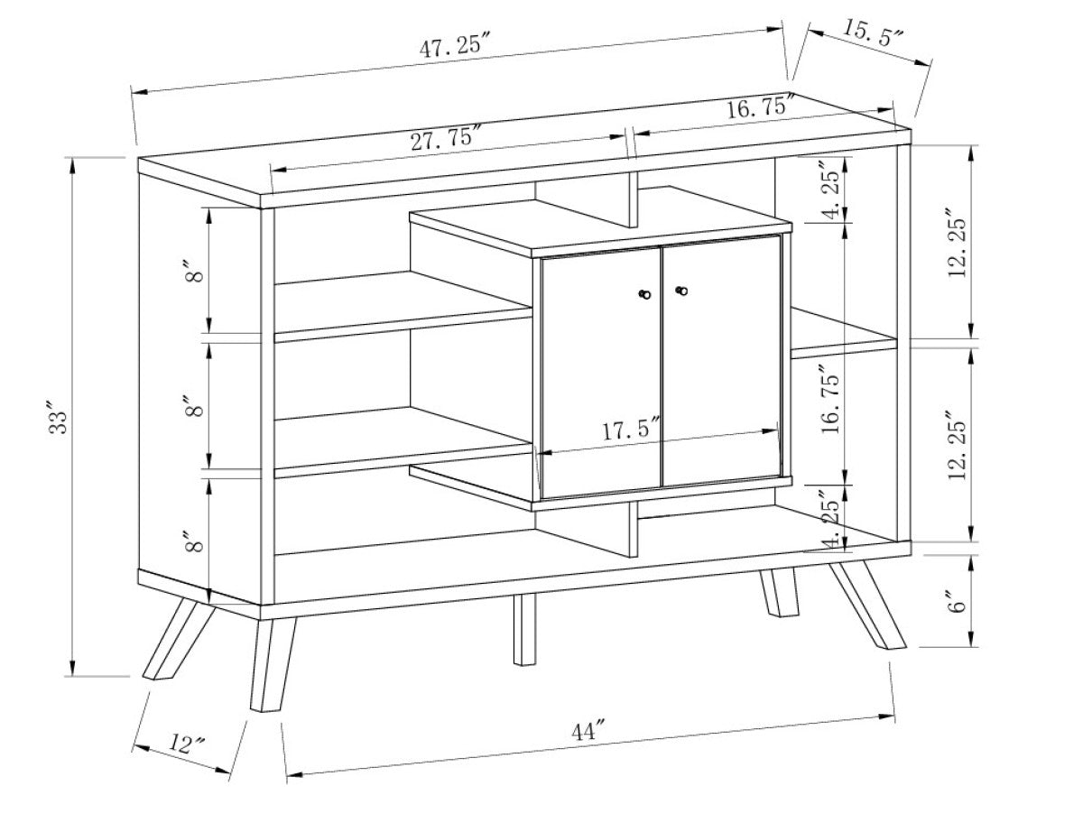 BUFFET/SERVER - WALNUT OAK