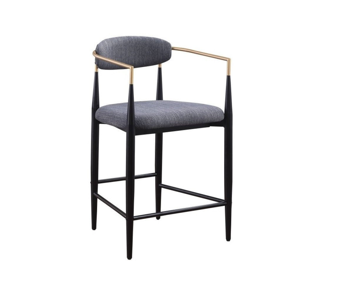 COUNTER STOOL, SET OF 2, GREY