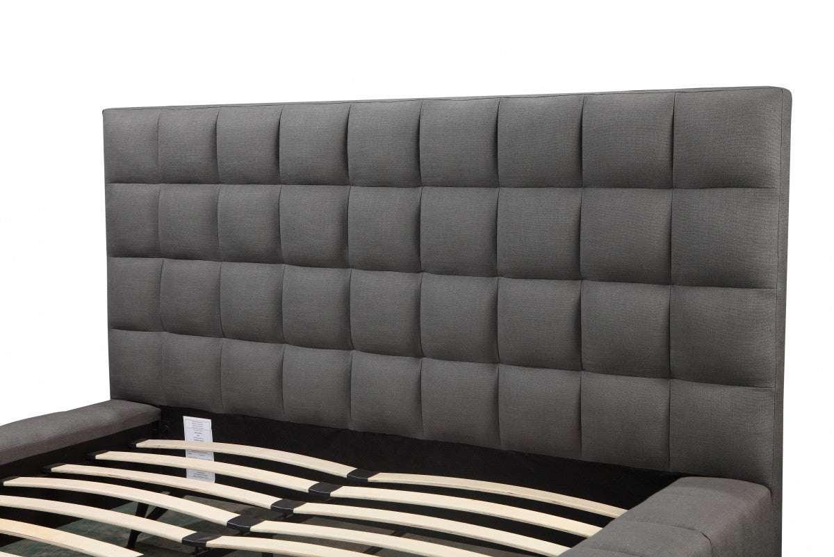 KING PLATFORM BED - GREY