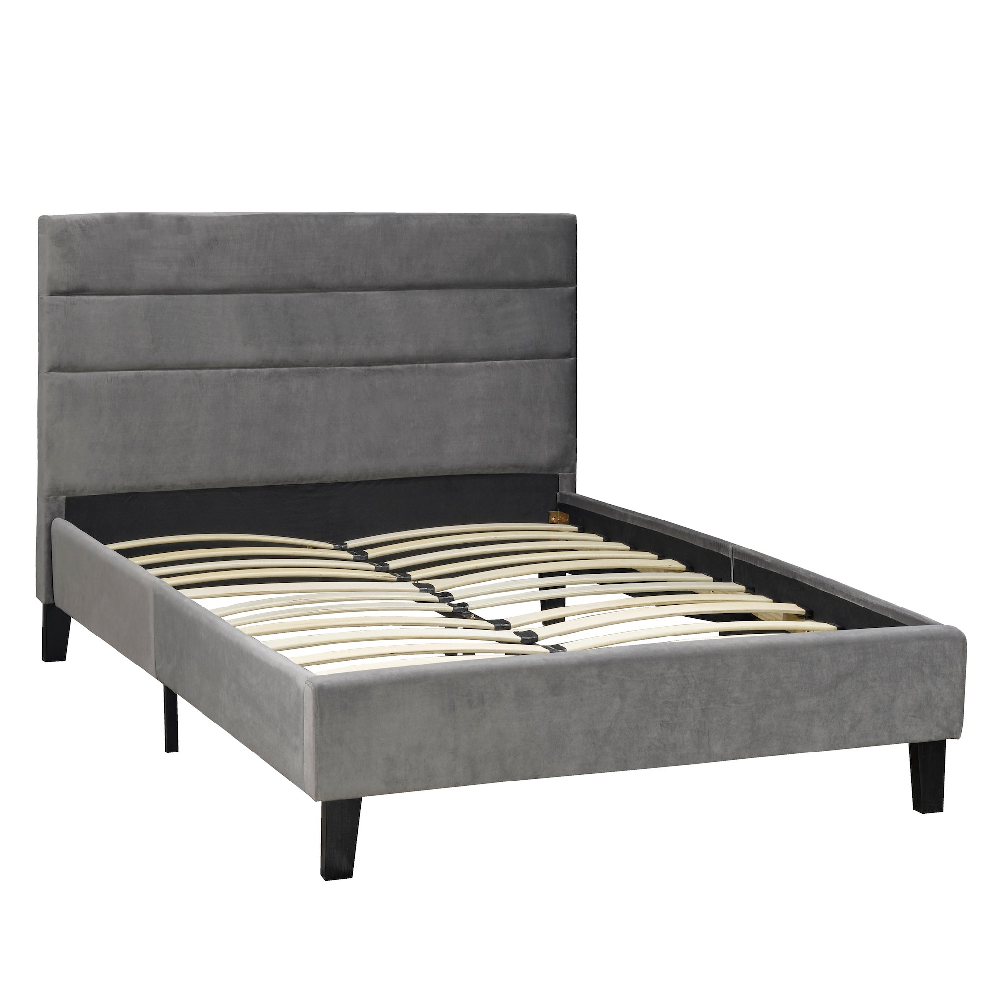 QUEEN PLATFORM BED - GREY