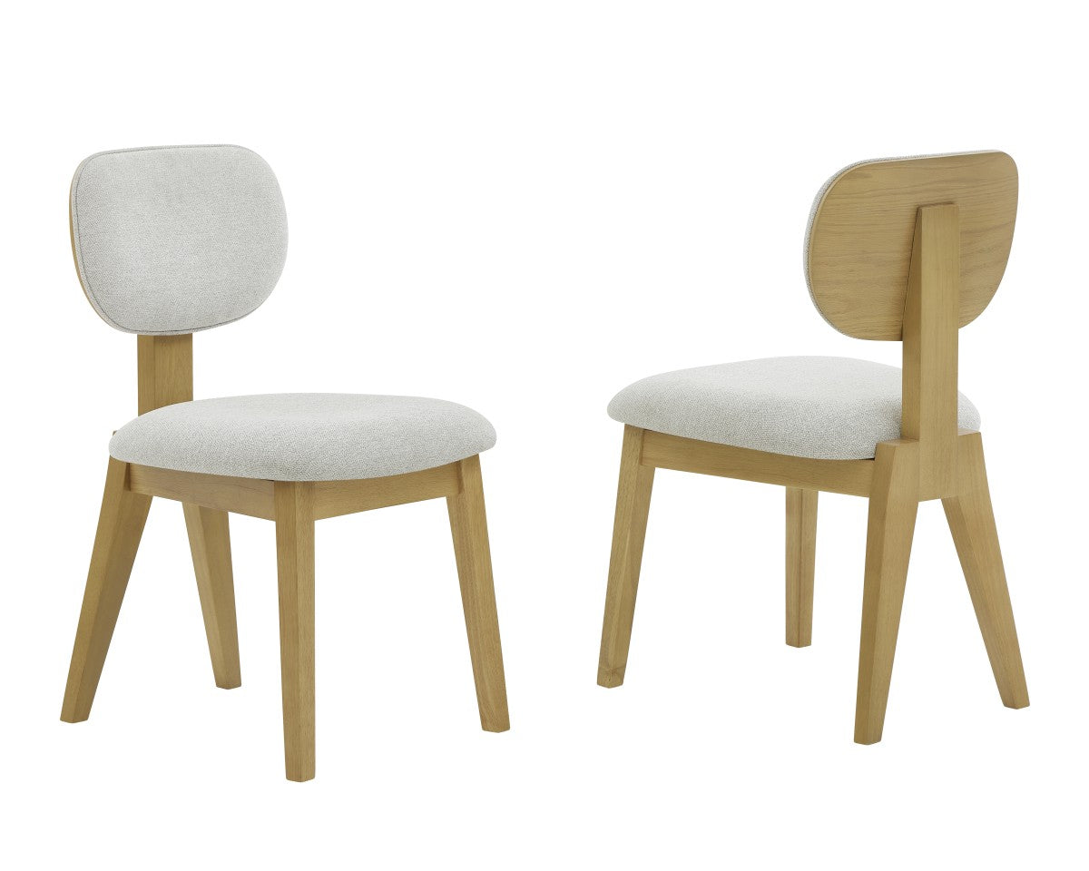 DINING CHAIR, SET OF 2 - NATURAL