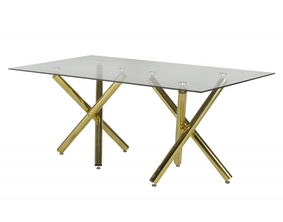 DINING TABLE - GOLD