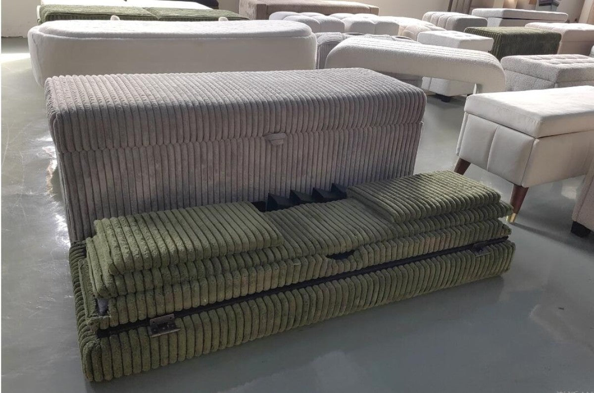 STORAGE OTTOMAN - GREEN