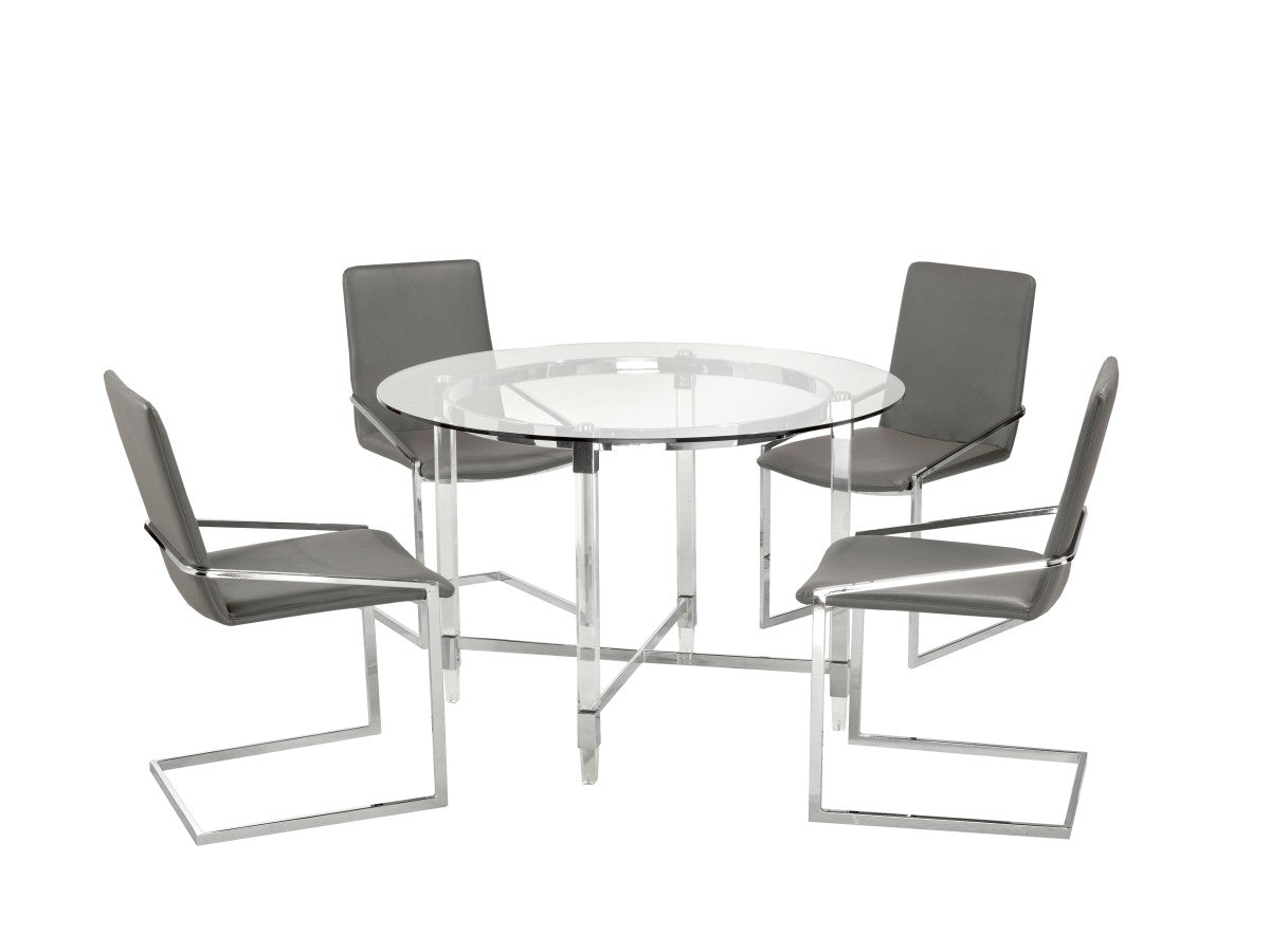 5-PIECE DINING SET - GREY