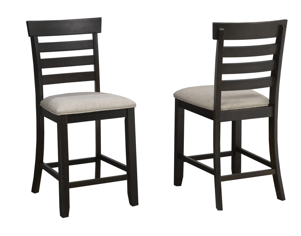 COUNTER STOOL, SET OF 2 - ESPRESSO