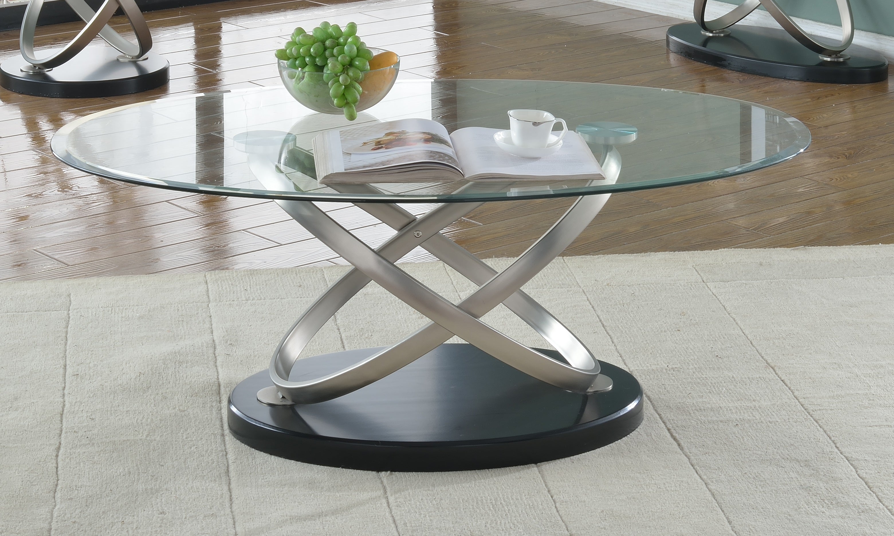 COFFEE TABLE - BLACK/SILVER