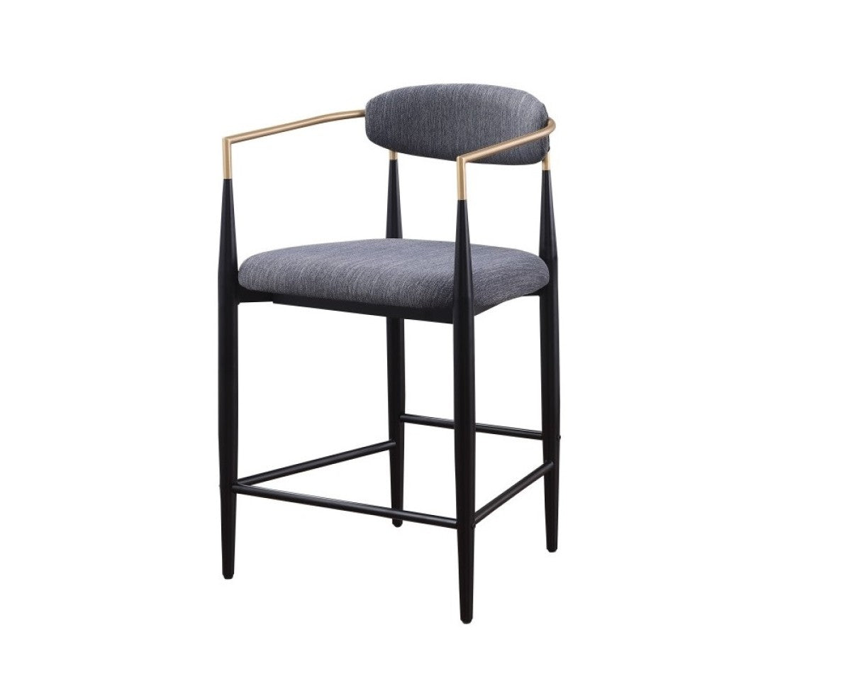 COUNTER STOOL, SET OF 2, GREY