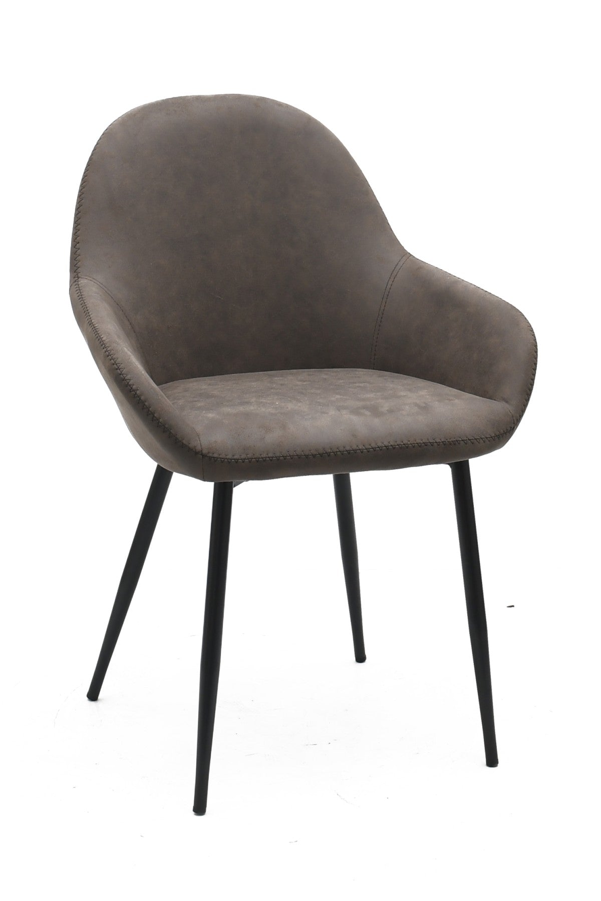 DINING CHAIR, SET OF 2, VINTAGE BROWN