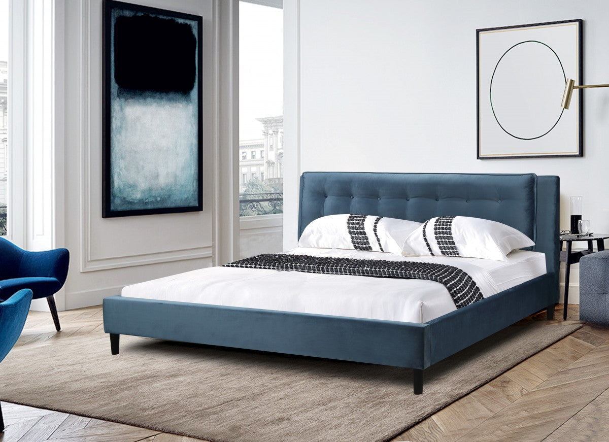 QUEEN PLATFORM BED - TEAL