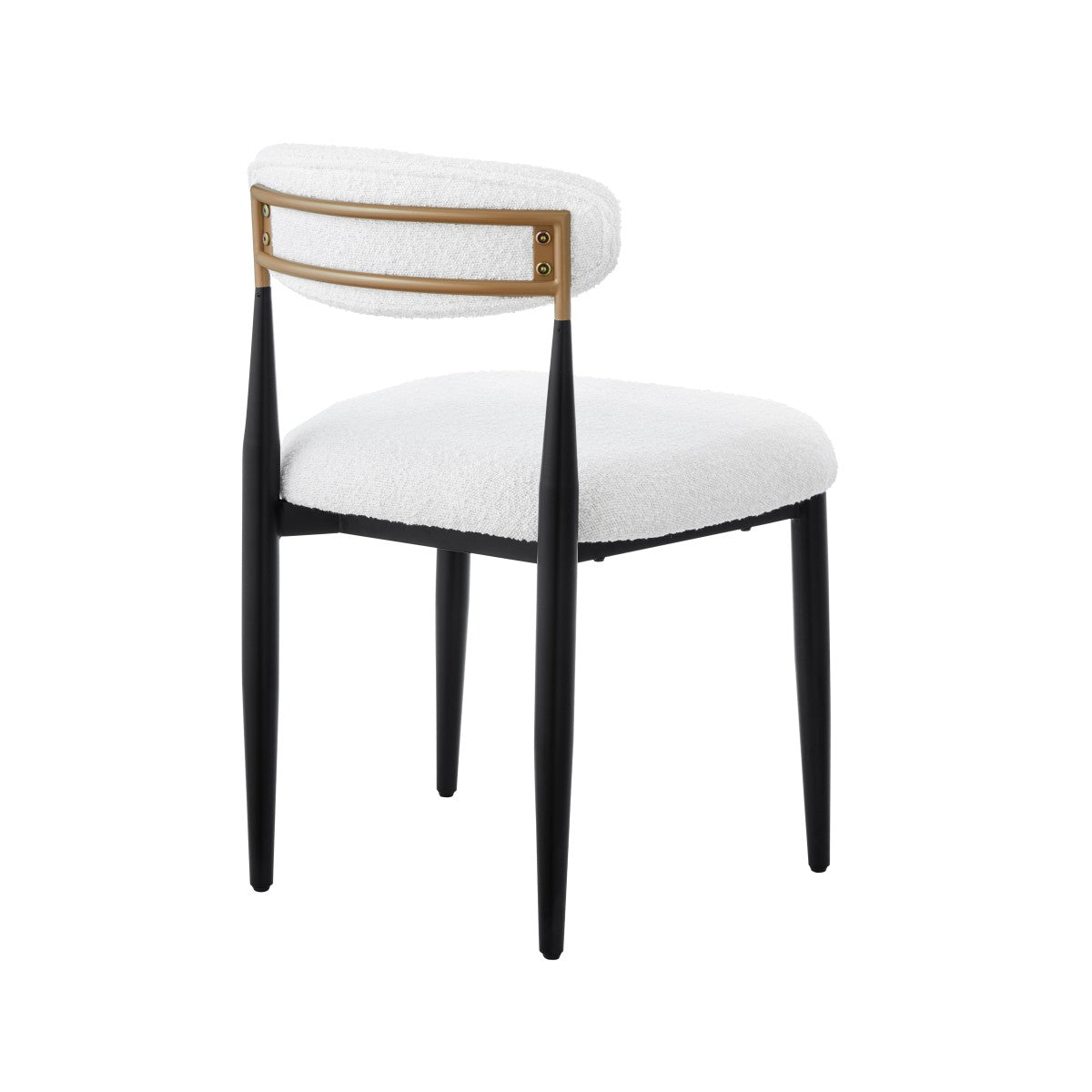 DINING CHAIR, SET OF 2 - WHITE/BLACK