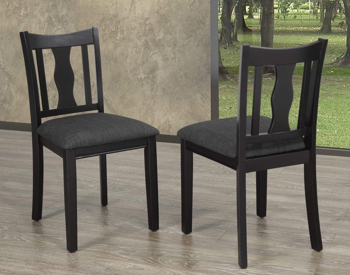 DINING CHAIR, SET OF 2 - GREY