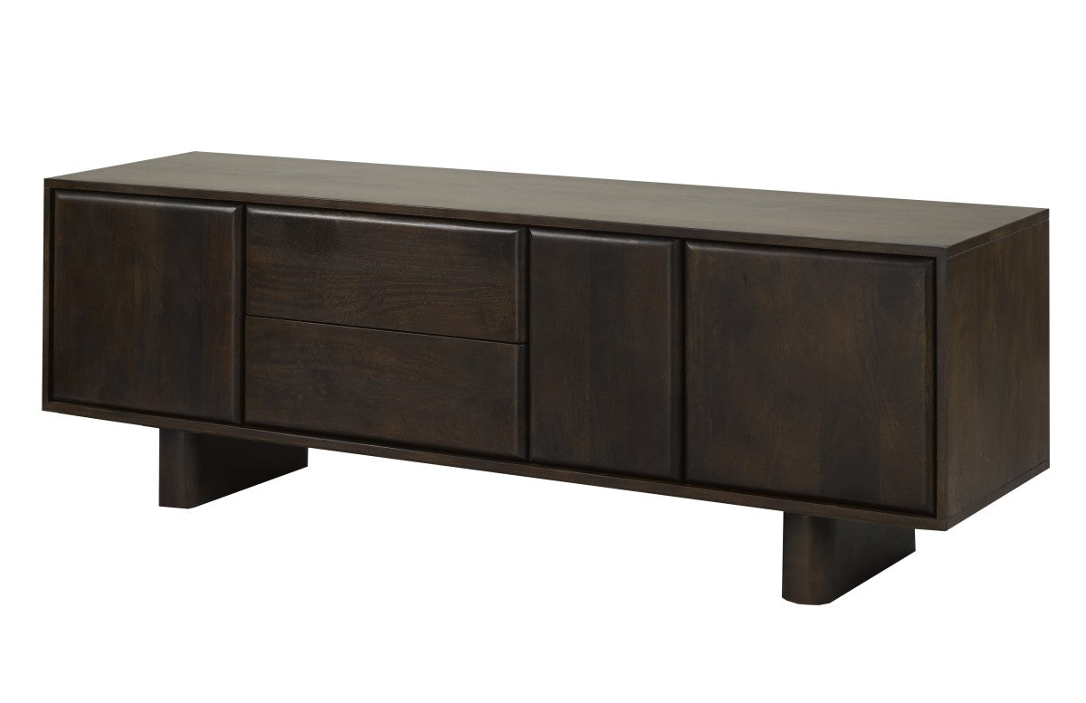 63'' TV STAND - DARK WALNUT