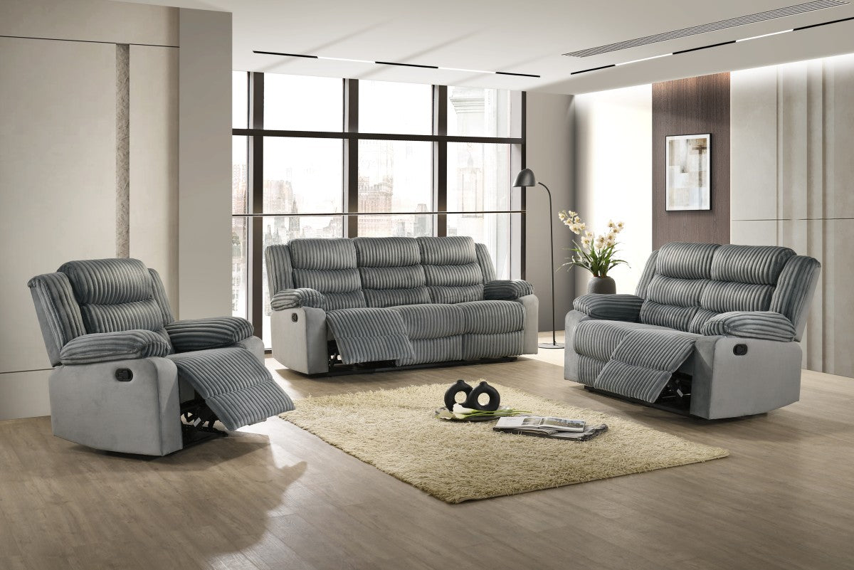 RECLINER LOVE SEAT - GREY