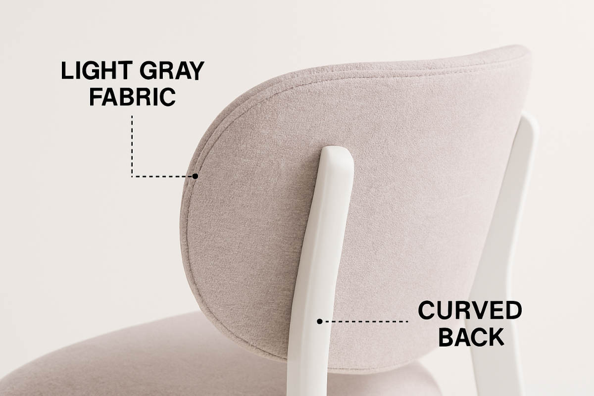 DINING CHAIR, SET OF 2 - CREAM