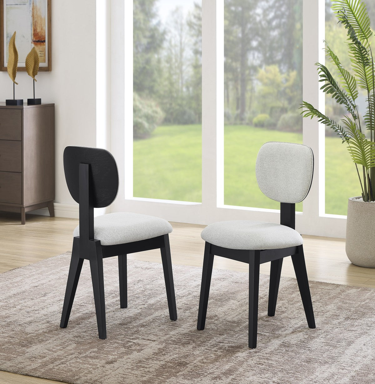 7-PIECE DINING SET - BLACK