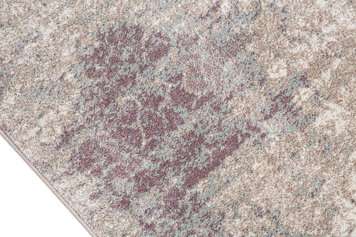 8 X 11 AREA RUG - WHITE/BEIGE/BLUE