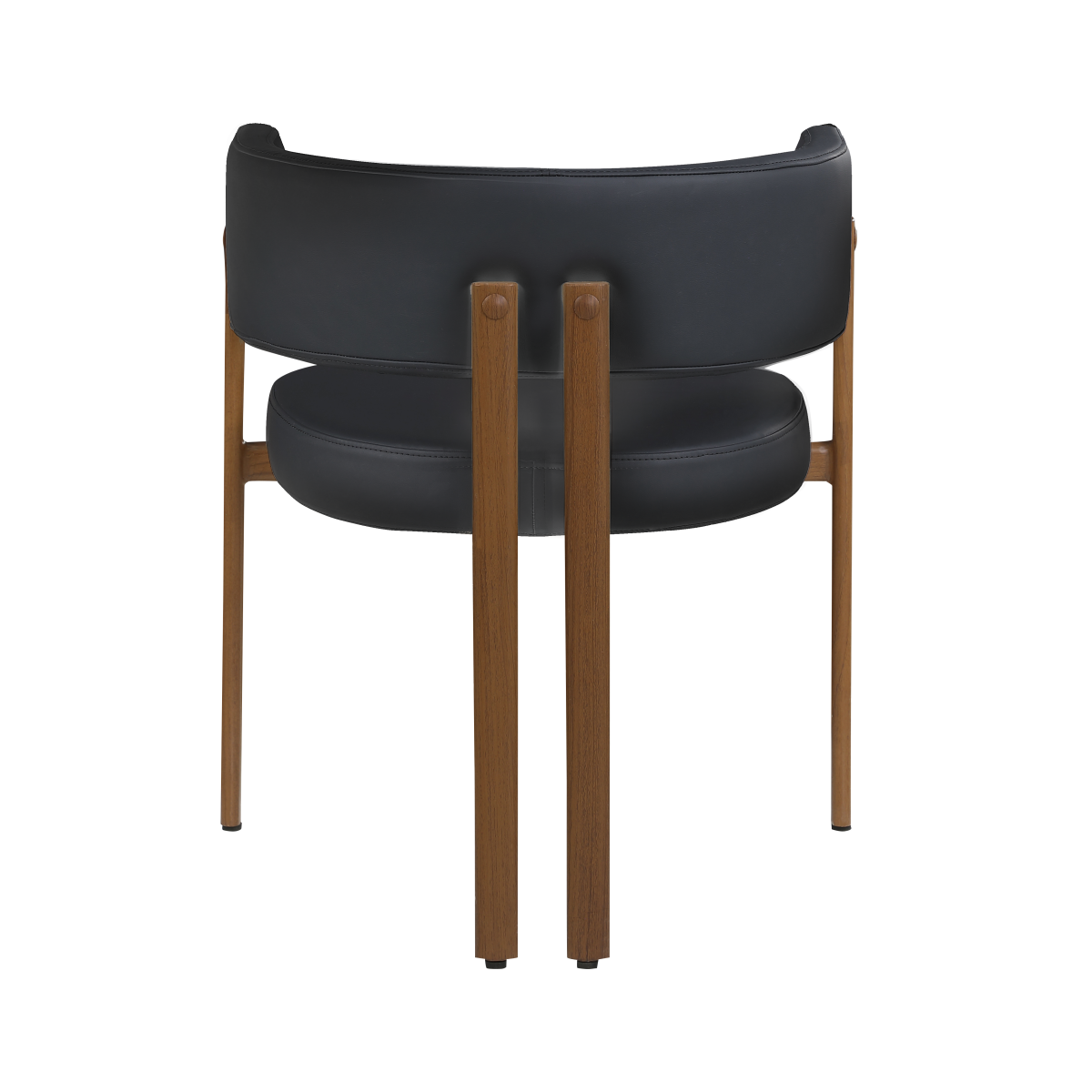 DINING CHAIR, SET OF 2 - BLACK/OAK