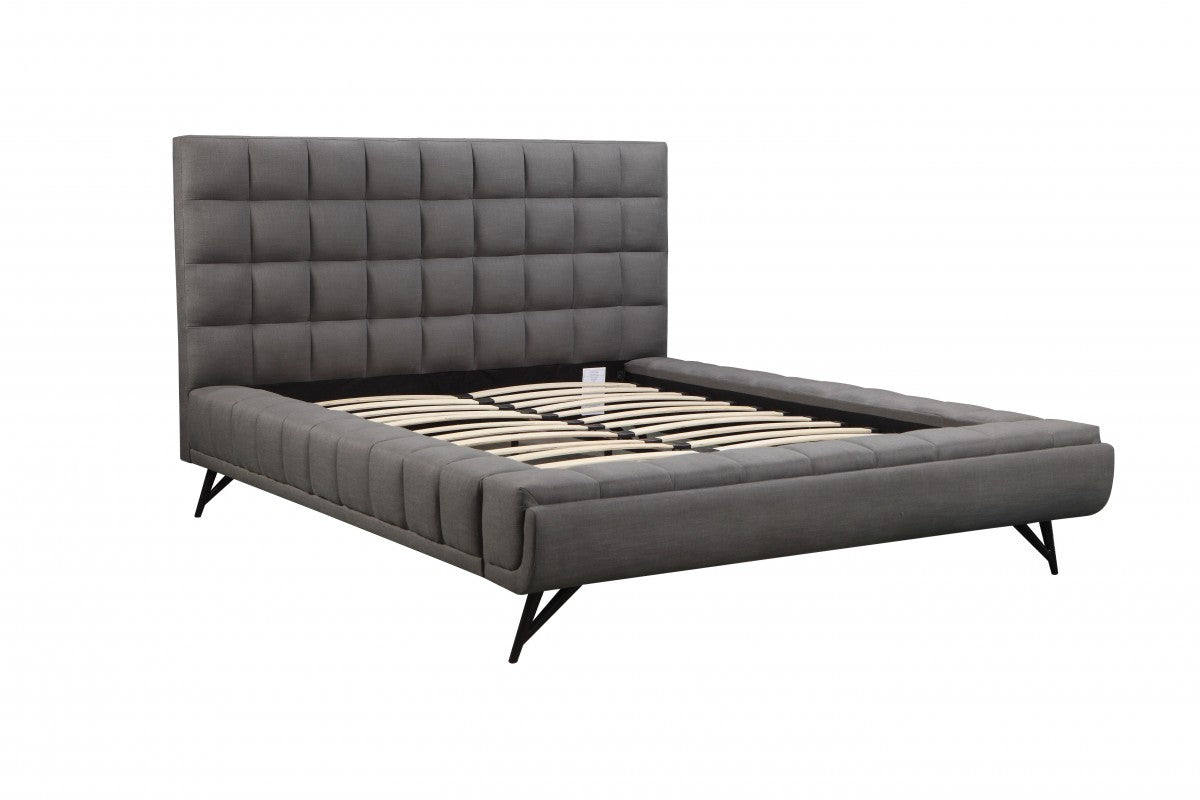 KING PLATFORM BED - GREY