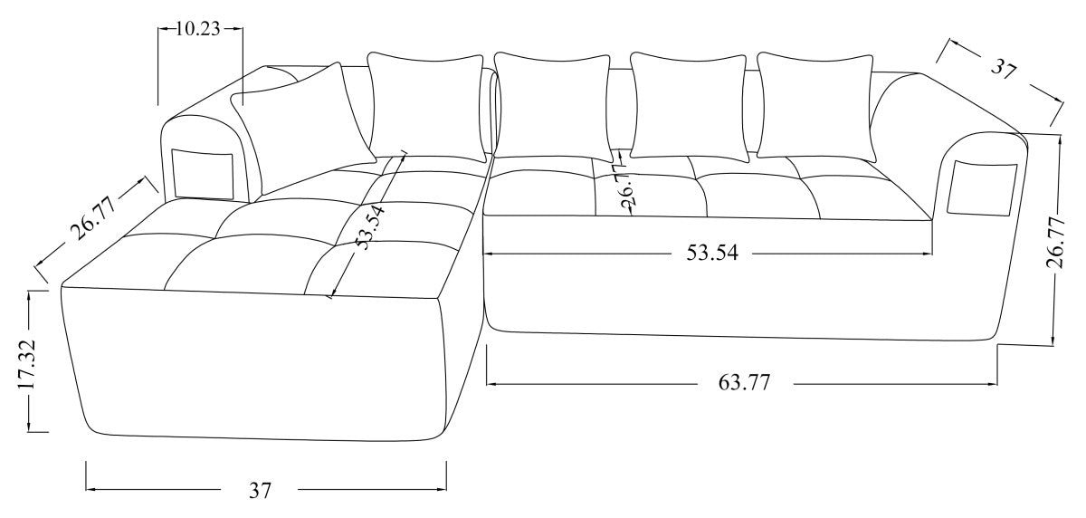SECTIONAL - GREY