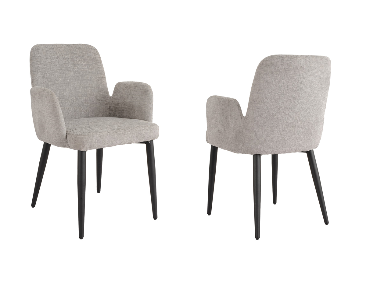 DINING CHAIR, SET OF 2 - GREY