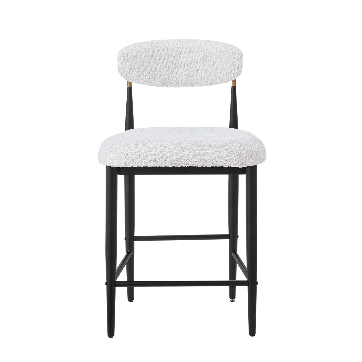 COUNTER STOOL, SET OF 2 - WHITE/BLACK