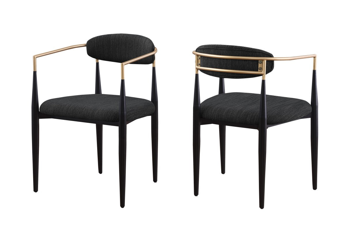 DINING CHAIR, SET OF 2 - BLACK