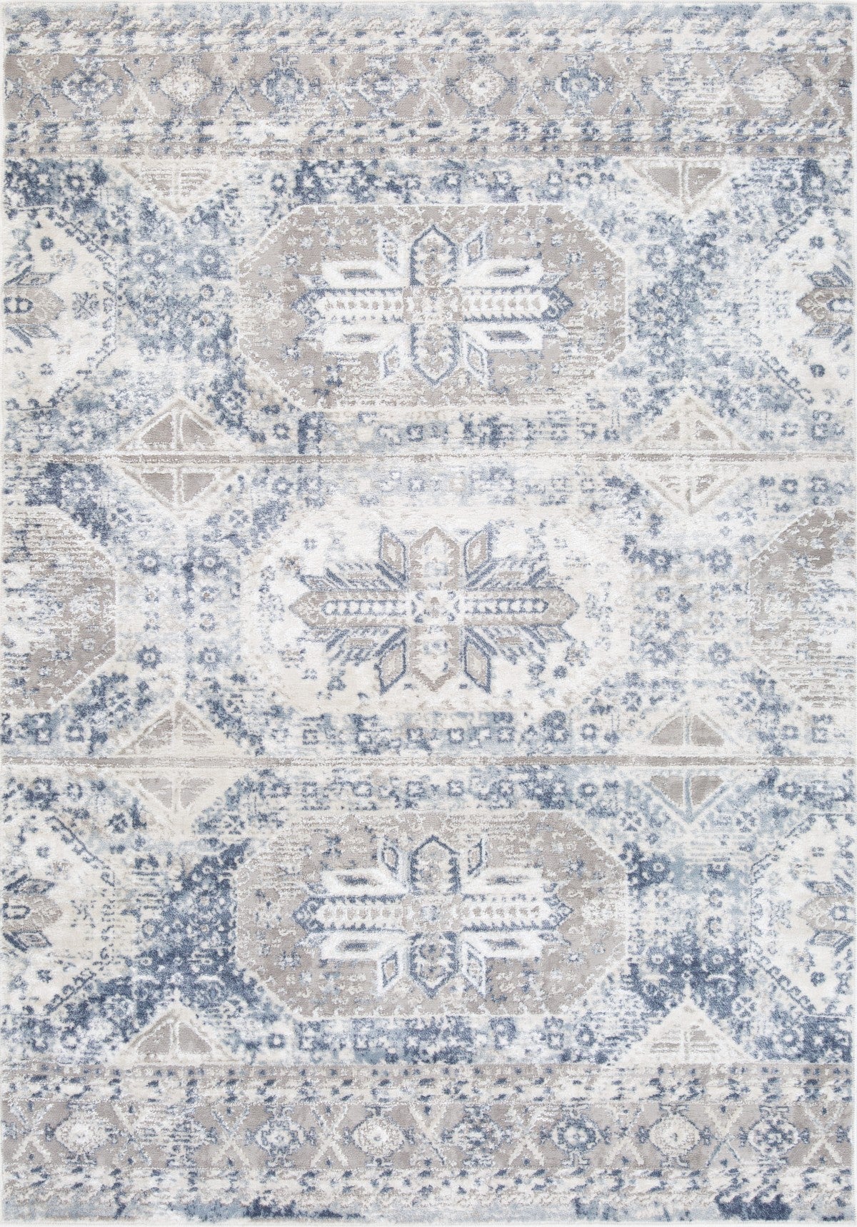 5 X 8 AREA RUG - GREY/BLUE