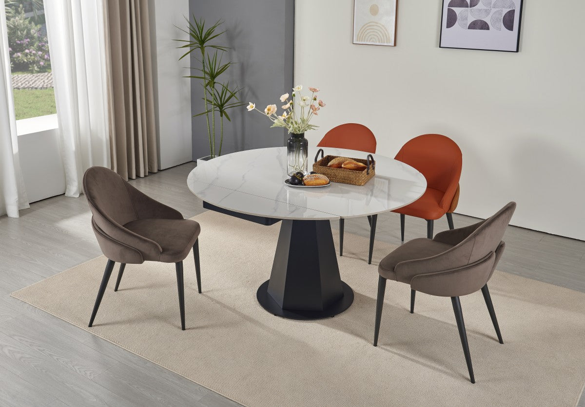 EXT. DINING TABLE - SNOWY WHITE