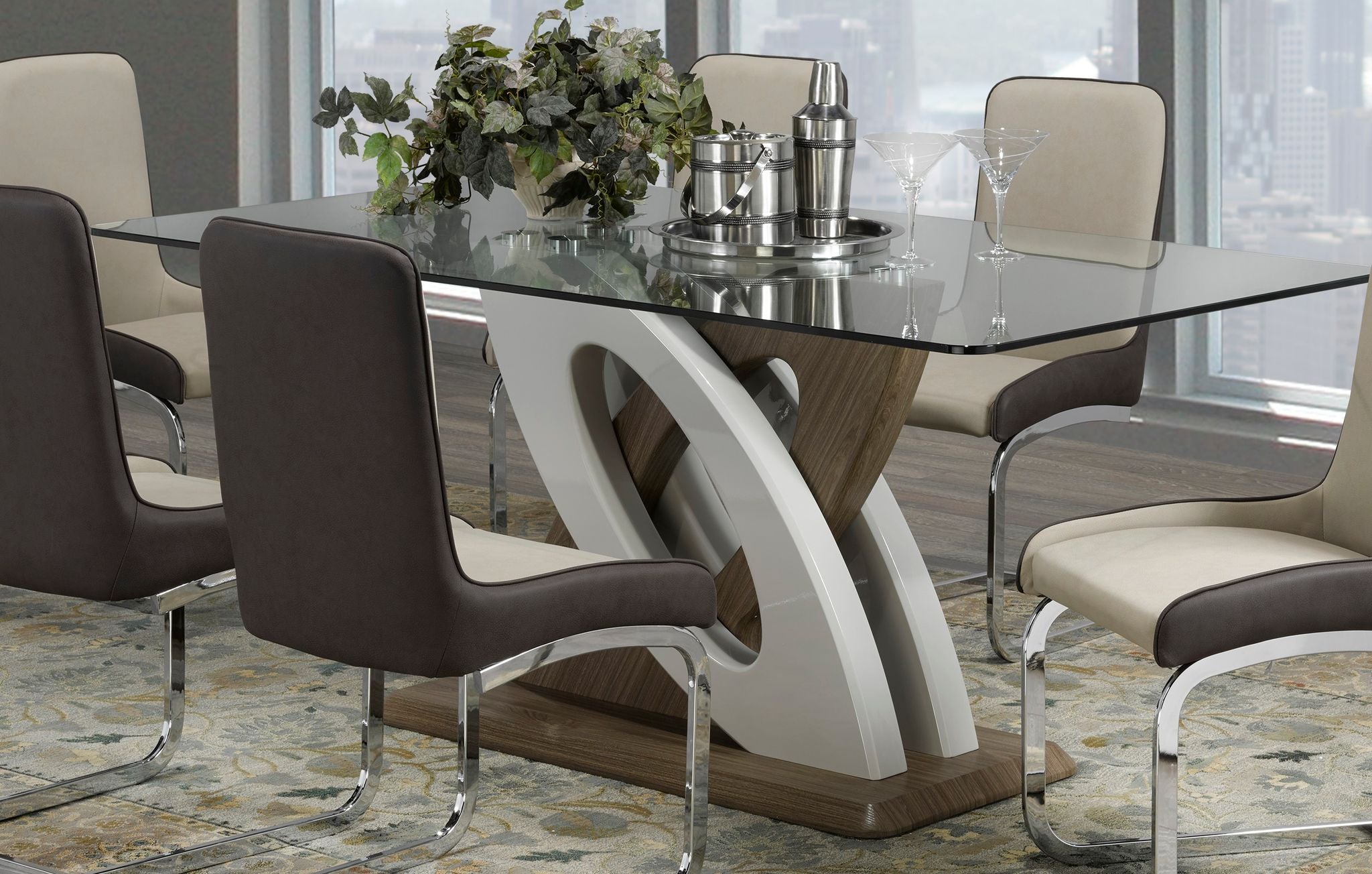 DINING TABLE - MULTI-TONED