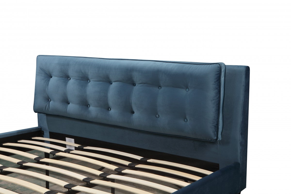 QUEEN PLATFORM BED - TEAL