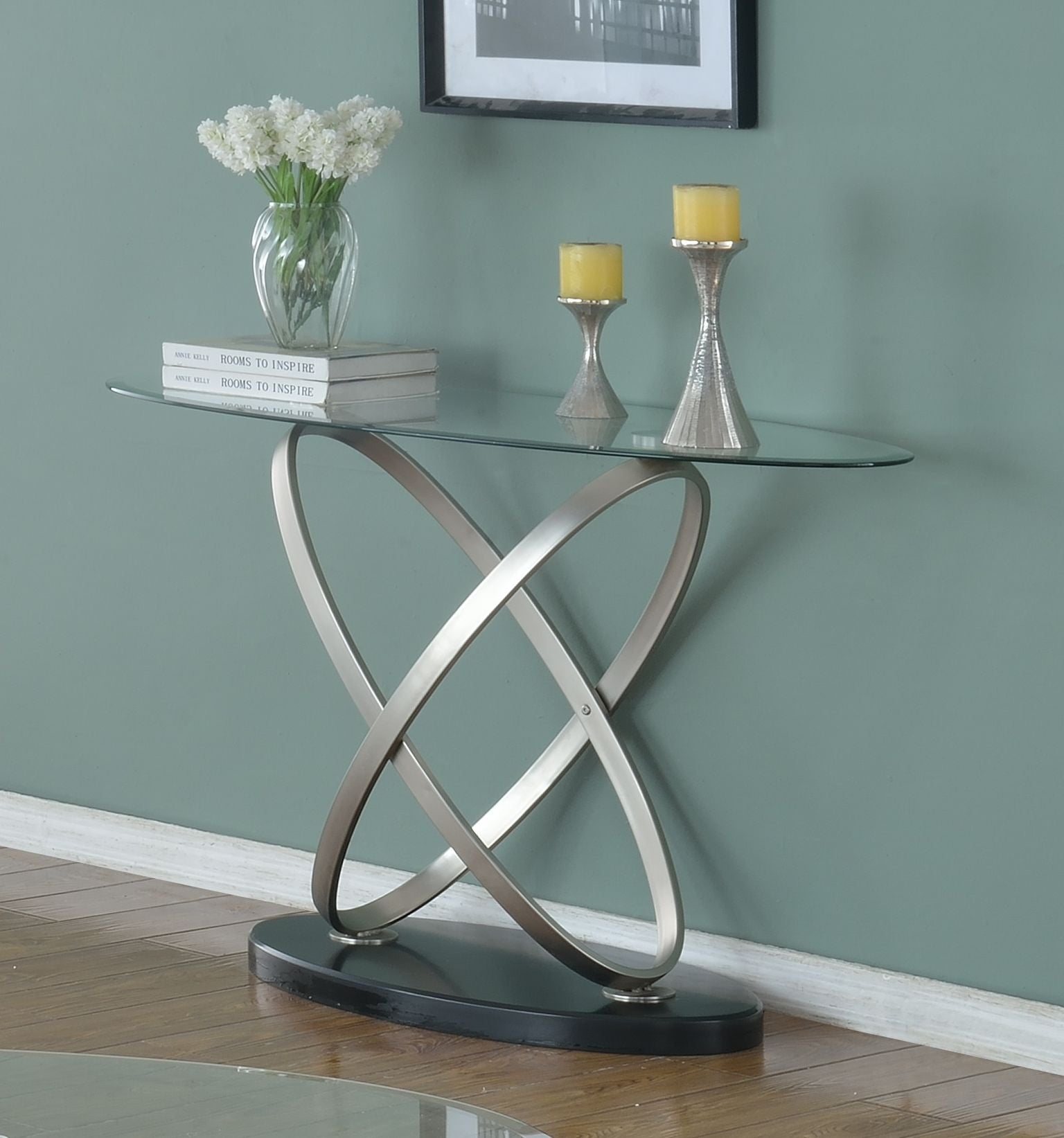 SOFA TABLE - BLACK/SILVER