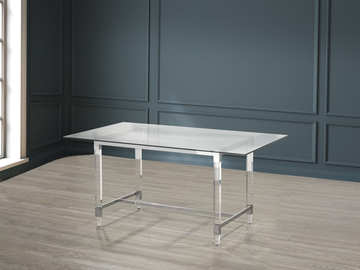 DINING TABLE - SILVER