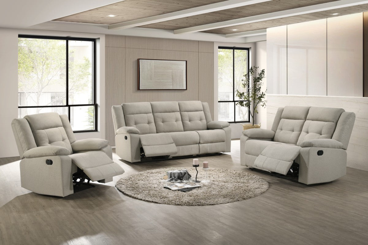 RECLINER LOVE SEAT - BEIGE