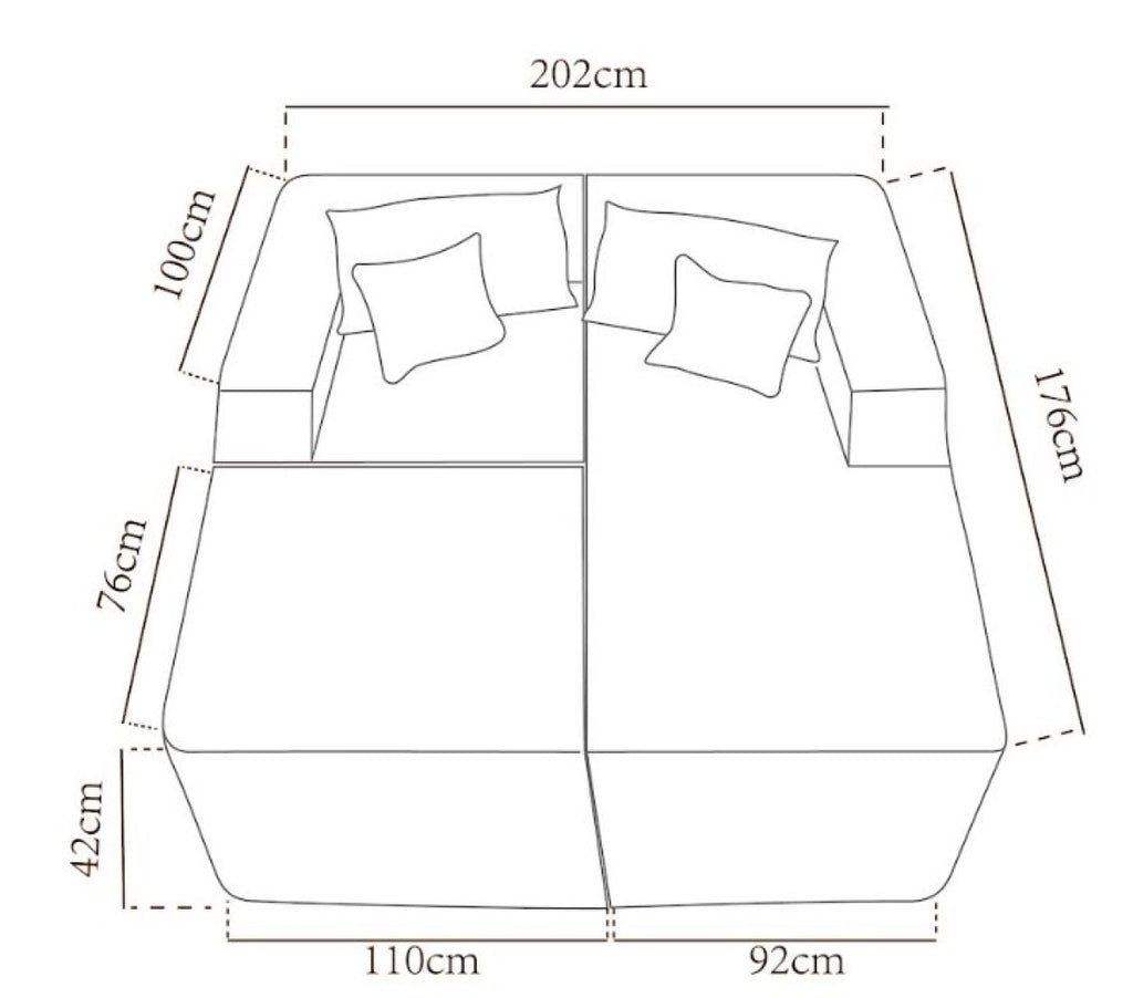 SECTIONAL W/OTTOMAN - TAUPE
