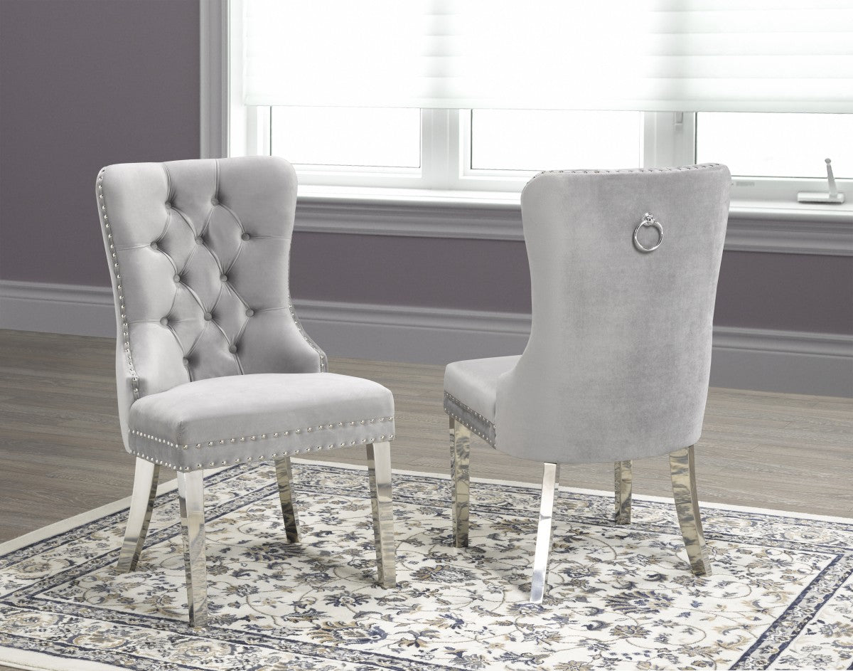 DINING CHAIR, SET OF 2 - NAVY