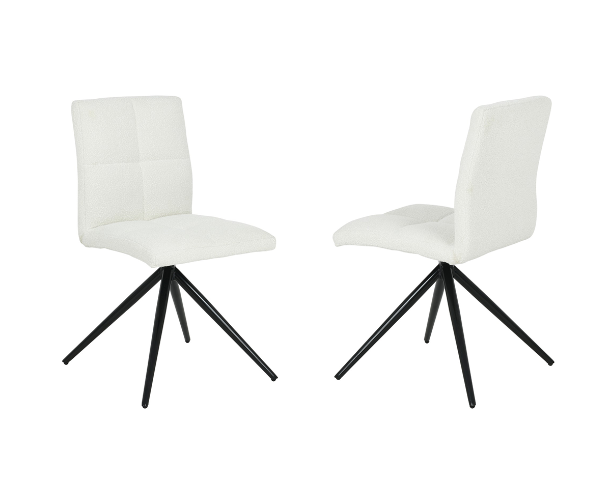 DINING CHAIR, SET OF 2, WHITE