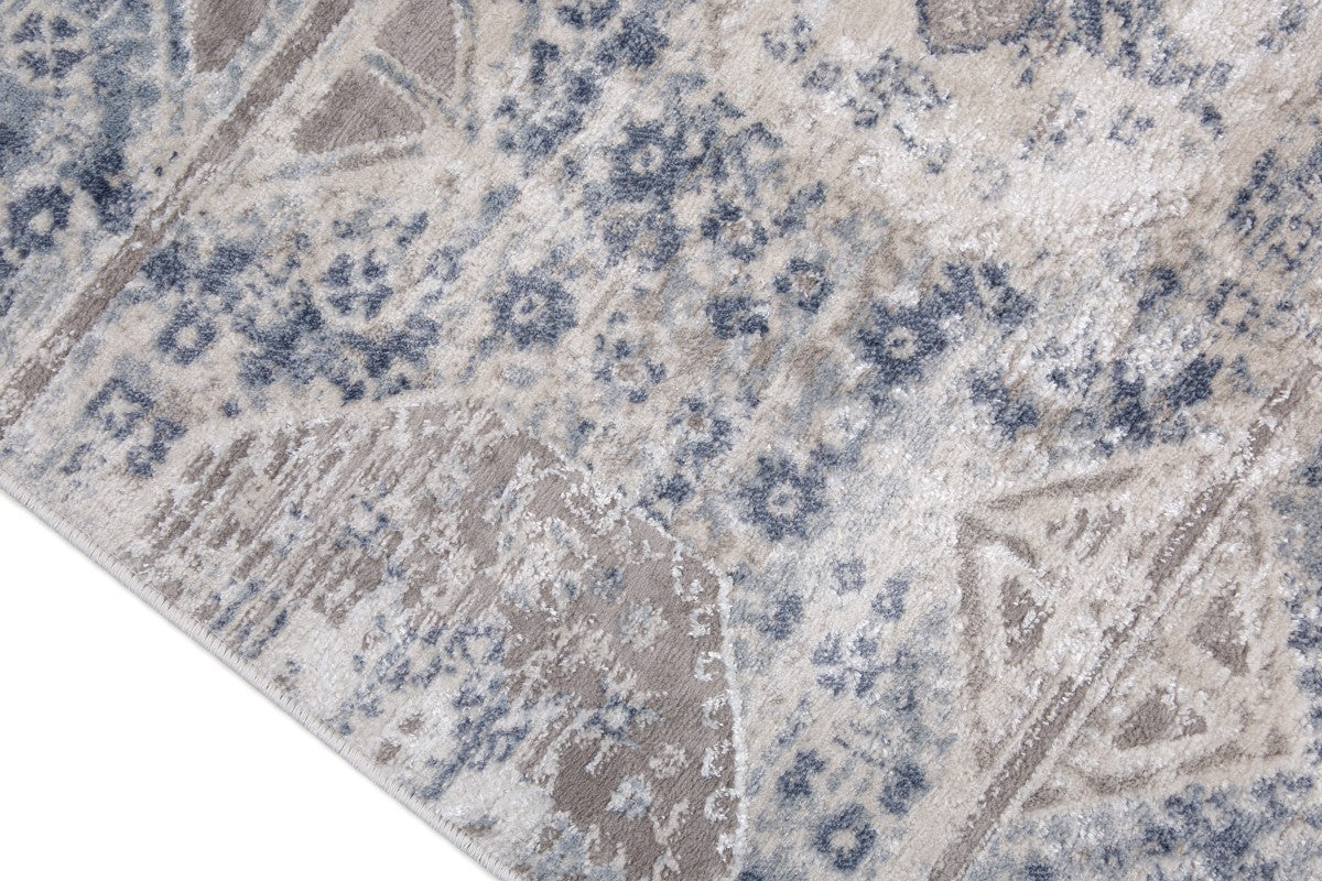 8 X 11 AREA RUG - GREY/BLUE