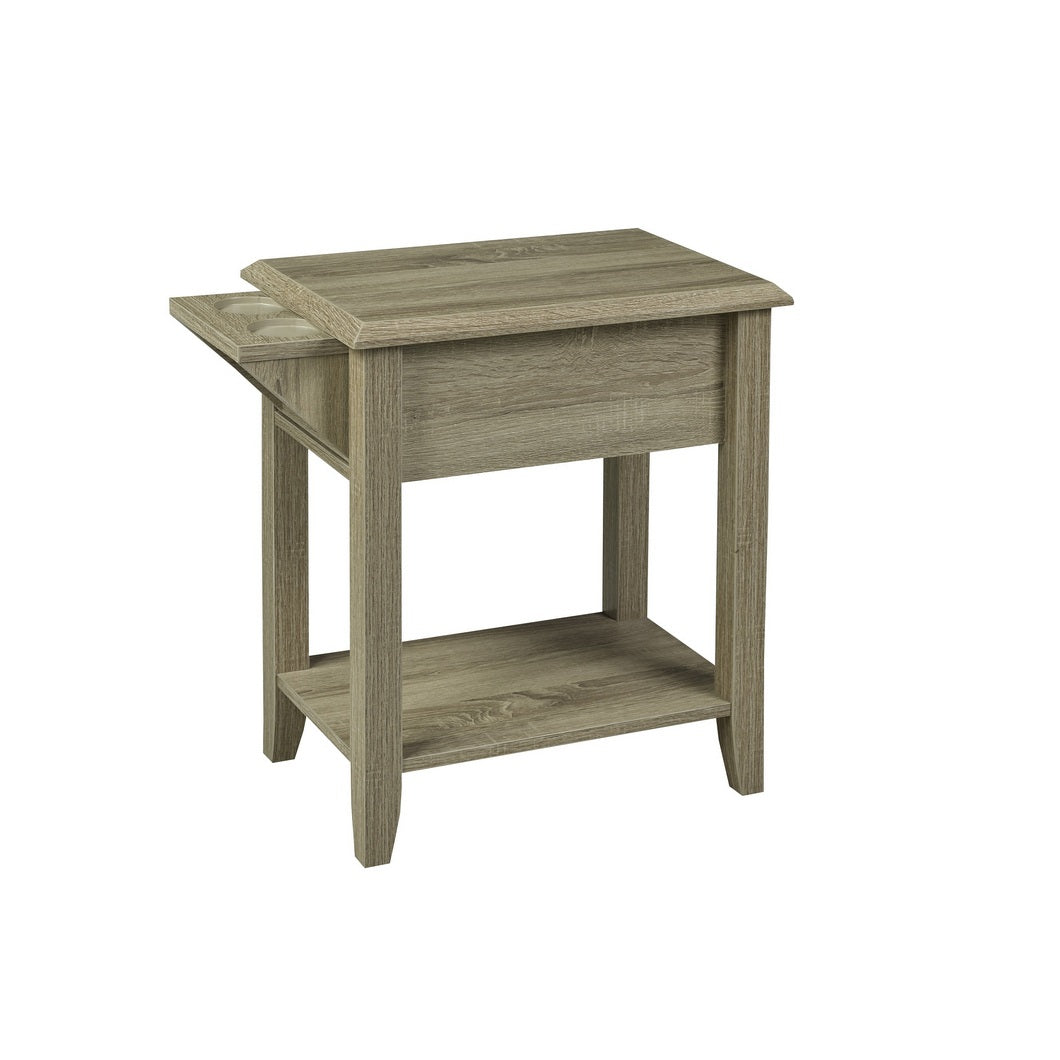 ACCENT TABLE - DARK TAUPE
