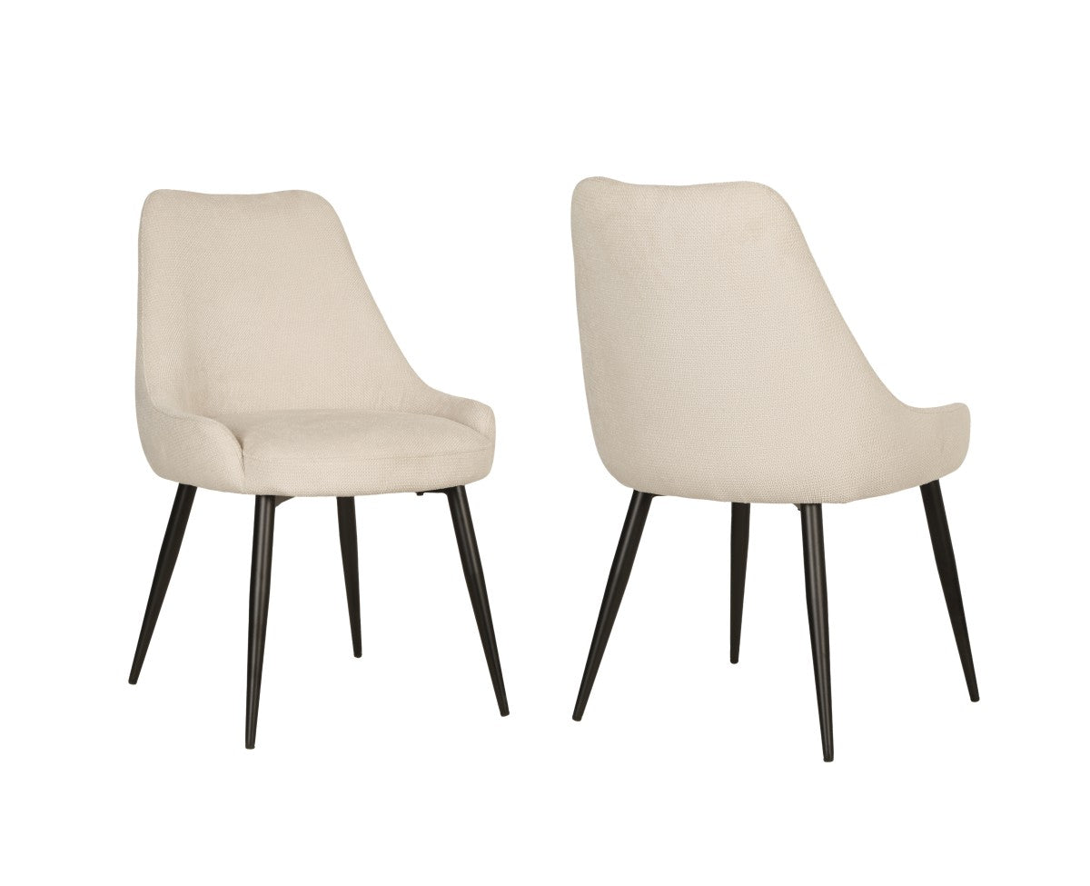 DINING CHAIR, SET OF 2 - BEIGE