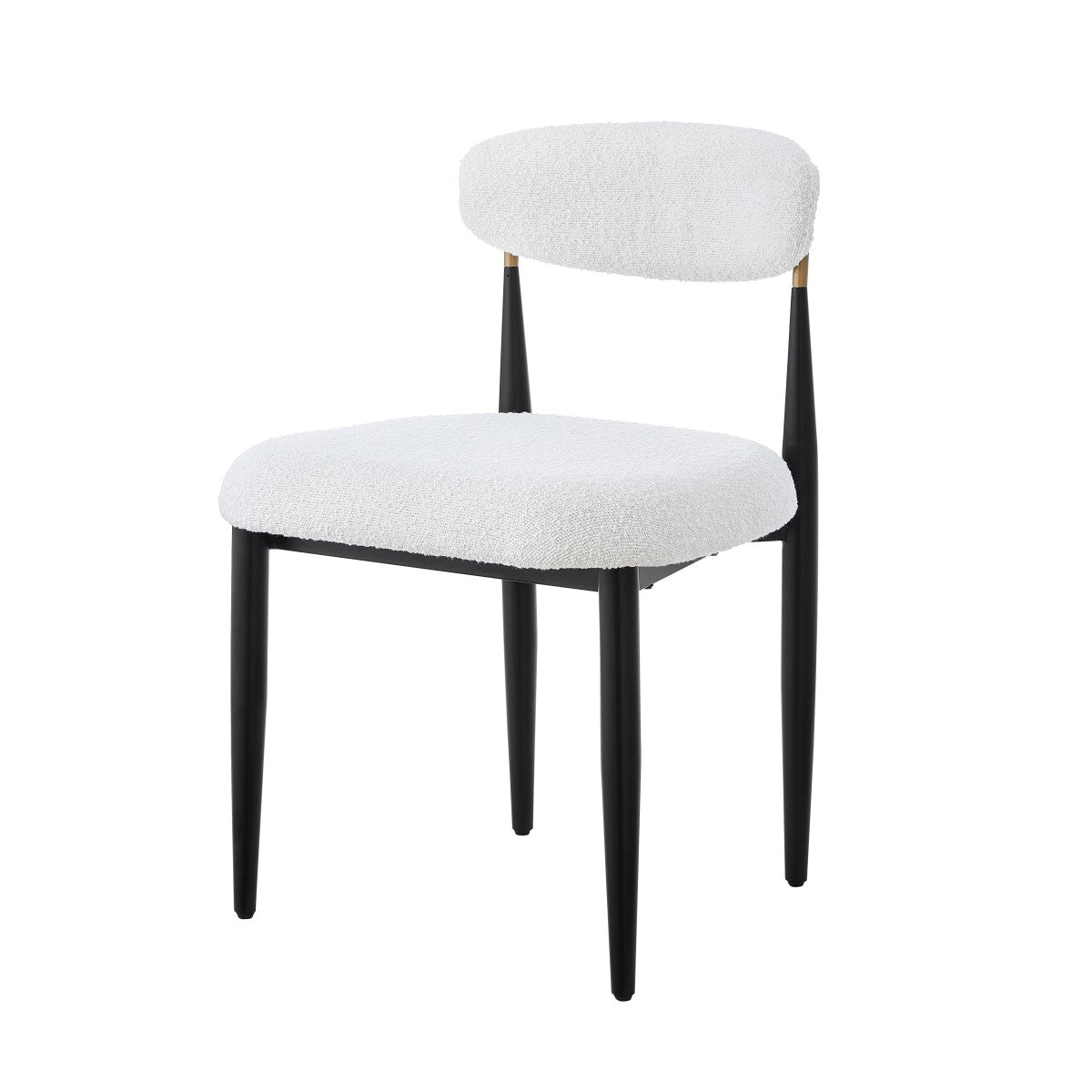 DINING CHAIR, SET OF 2 - WHITE/BLACK